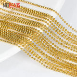 10pcs/lot 1.5/2.4mm Plated Ball Beads Necklace Chain