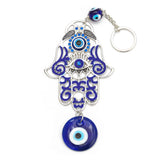 1pc Turkey Evil Eye Glass Hamsa Hand Charms Wall Hang Keychain Jewelry