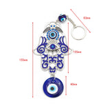 1pc Turkey Evil Eye Glass Hamsa Hand Charms Wall Hang Keychain Jewelry