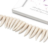 38pcs 10*38mm Ivory Howlite Beads for DIY Jewelry Making