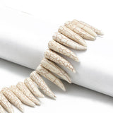 38pcs 10*38mm Ivory Howlite Beads for DIY Jewelry Making