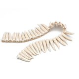 38pcs 10*38mm Ivory Howlite Beads for DIY Jewelry Making