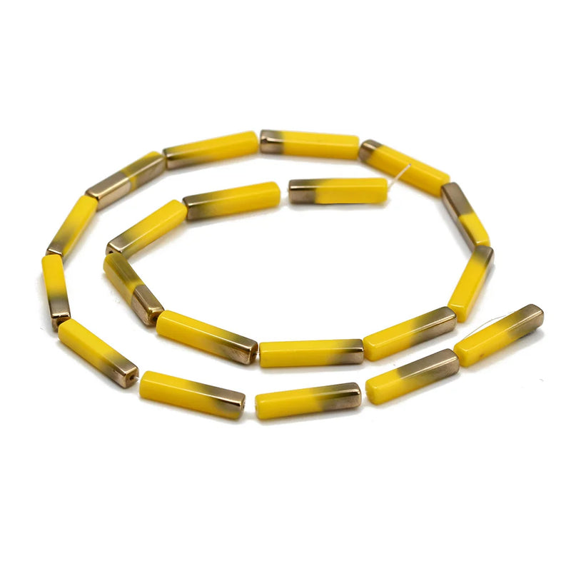 20pcs 20*4mm Rectangle Spacer Loose Beads for Jewelry Making