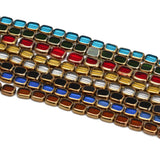 Crystal Glass Square Beads for Bracelet Making