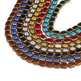 Crystal Glass Square Beads for Bracelet Making