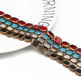 Crystal Glass Square Beads for Bracelet Making