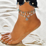 Bohemian Stone Chain Elephant Anklets for Woman