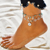 Bohemian Stone Chain Elephant Anklets for Woman