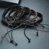 Multilayer Leather Punk Wrap Bracelet Unisex Jewelry