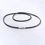 Men's Leather Necklaces Braided Chain 2MM 3MM Male Jewelry 16 and 30 Inch
