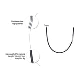 Men's Leather Necklaces Braided Chain 2MM 3MM Male Jewelry 16 and 30 Inch