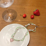 Pink Heart Pendant Choker Necklace for Women Girls