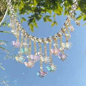 Resin Butterfly Necklace Women Girls Holiday Jewelry