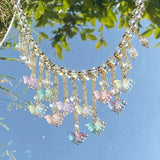 Resin Butterfly Necklace Women Girls Holiday Jewelry