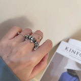 Metal Square Hoop Earrings Geometric Tassel Ear Jewelry