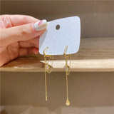 Circle Hoop Earrings with Tassel Chain | Boucle d'oreille Jewelry