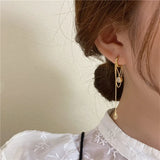 Circle Hoop Earrings with Tassel Chain | Boucle d'oreille Jewelry
