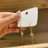 Circle Hoop Earrings with Tassel Chain | Boucle d'oreille Jewelry