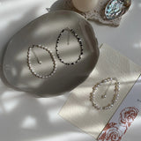 Freshwater Pearl Bracelet Metal Heart Beads Bangles Jewelry