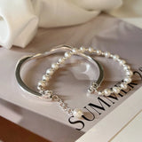Metal Circle Cuff Bangle Bracelet for Women Girls