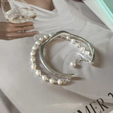 Metal Circle Cuff Bangle Bracelet for Women Girls