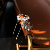 Zircon Tassel Clip Earrings Set Wedding Ear Jewelry