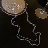 Rhinestone Butterfly Ear Clip Crystal Tassel No Piercing Cartilage Jewelry