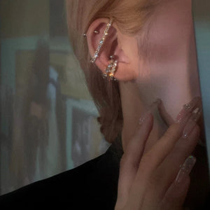 Geometric Circle Clip Earrings Set For Women No Piercing