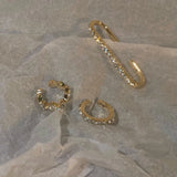 Geometric Circle Clip Earrings Set For Women No Piercing