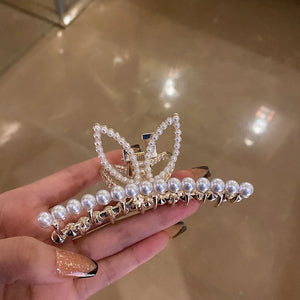 Metal Rabbit Ear Hair Claws Headwear For Women