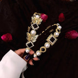 Vintage Crystal Hairbands Pearl Headwrap Party Hair Accessories