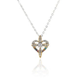 MENGYI Heart Shape Cross Pendant Necklace Romantic Jesus Wedding Choker