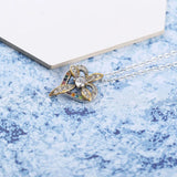 MENGYI Heart Shape Cross Pendant Necklace Romantic Jesus Wedding Choker