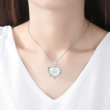 Romantic Heart Pendant Necklace Multicolor Zircon Choker Women Valentines Gift