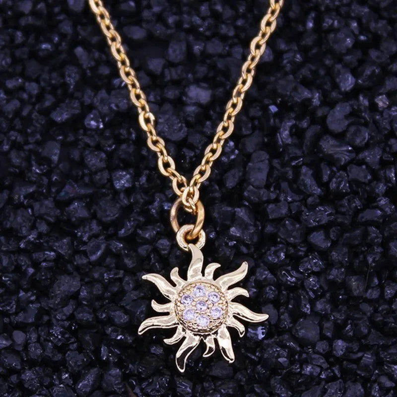 Little Sun Pendant Necklace Women's Clavicle Jewelry