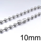 Stainless Steel Bead Ball Chain Choker Necklace Women's Jewelry Gift