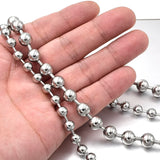 Stainless Steel Bead Ball Chain Choker Necklace Women's Jewelry Gift
