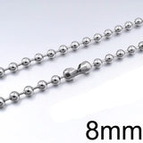 Stainless Steel Bead Ball Chain Choker Necklace Women's Jewelry Gift
