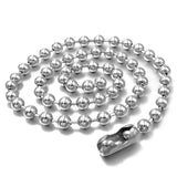 Stainless Steel Bead Ball Chain Choker Necklace Women's Jewelry Gift