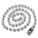 Stainless Steel Bead Ball Chain Choker Necklace Women's Jewelry Gift