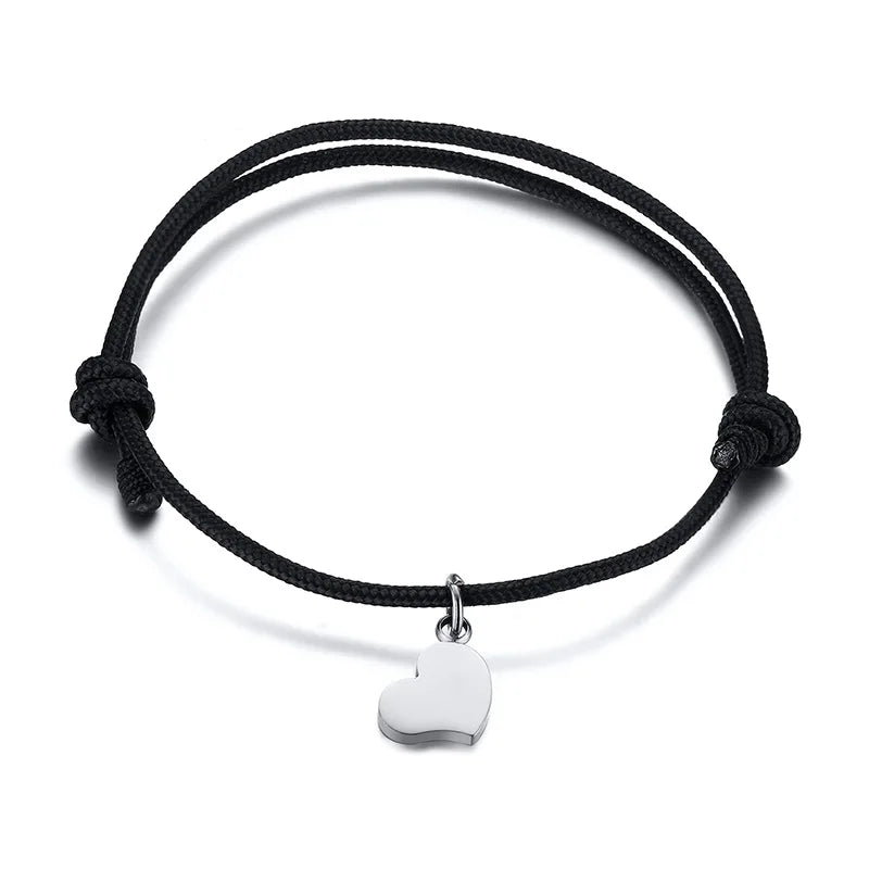 Men's Heart Charm Anklet Adjustable Beach Boho Anklet Male Jewelry