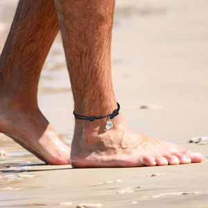 Men's Heart Charm Anklet Adjustable Beach Boho Anklet Male Jewelry