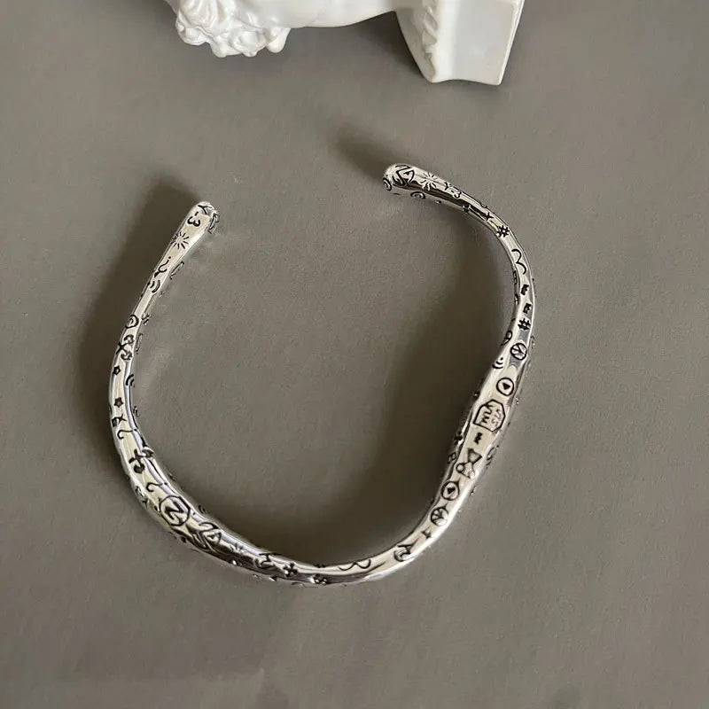 Vintage Silver Bracelet for Women Christmas Jewelry