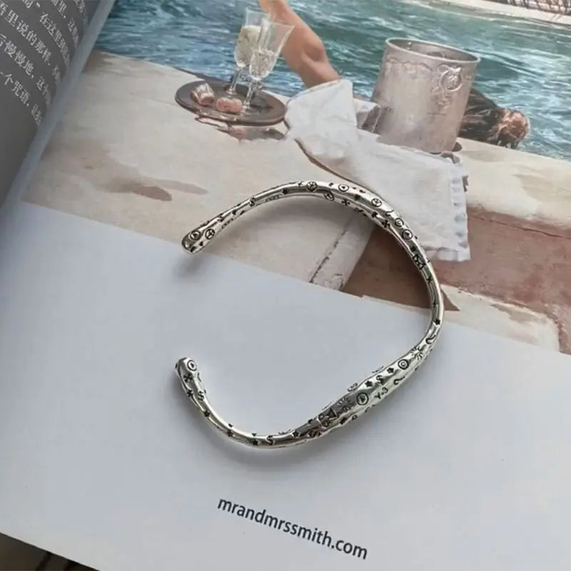 Vintage Silver Bracelet for Women Christmas Jewelry