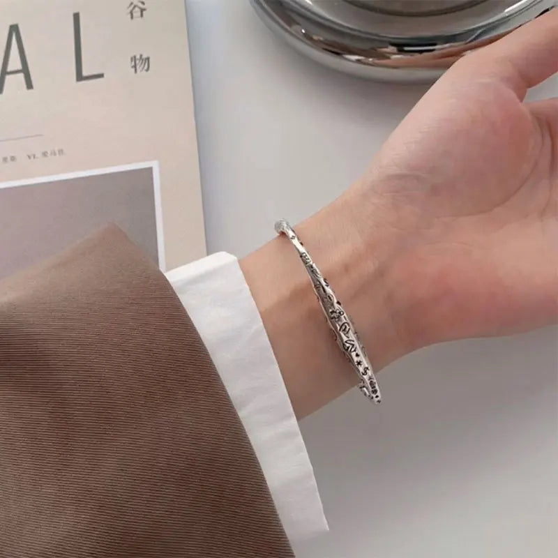 Vintage Silver Bracelet for Women Christmas Jewelry