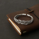 Silver Bracelets Vintage Couple Hollow Twist Bangles Party Jewelry Birthday Gift