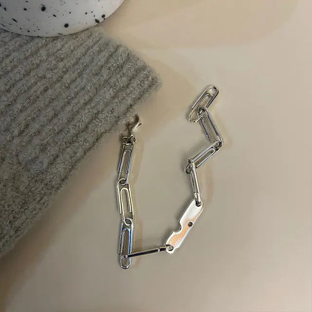 Silver Bracelets Punk Vintage Couples Party Jewelry Hollow Geometric