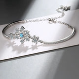 Snowflake Zircon Bracelets for Women Sparkling Party Accessory