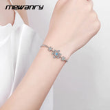 Snowflake Zircon Bracelets for Women Sparkling Party Accessory