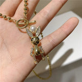 Silver Rabbit Necklace for Women Funny Christmas Jewelry